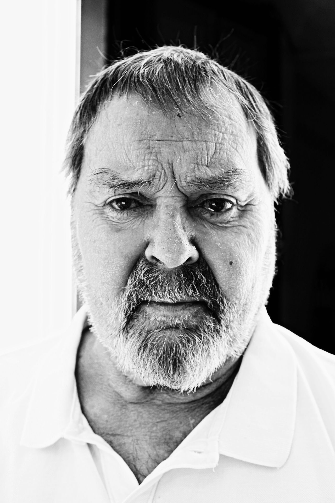 Portrait homme noir et blanc