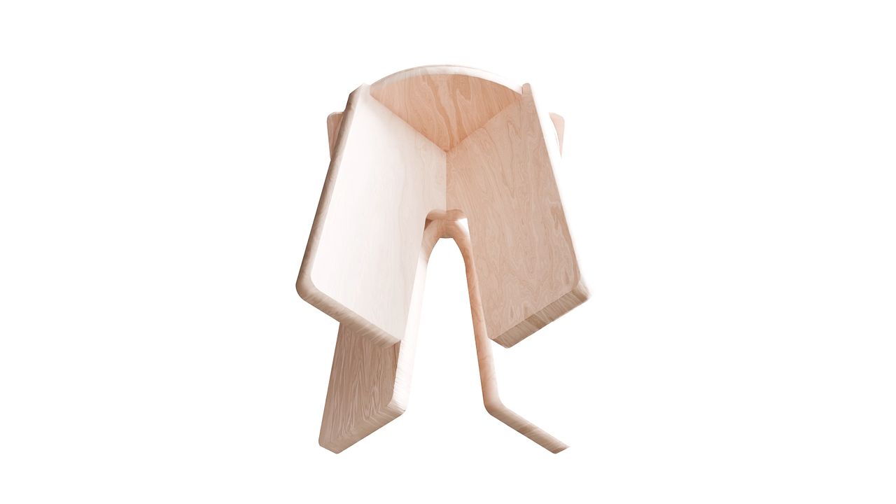 Motion Design 3D - Wooden Stool Supraaaw