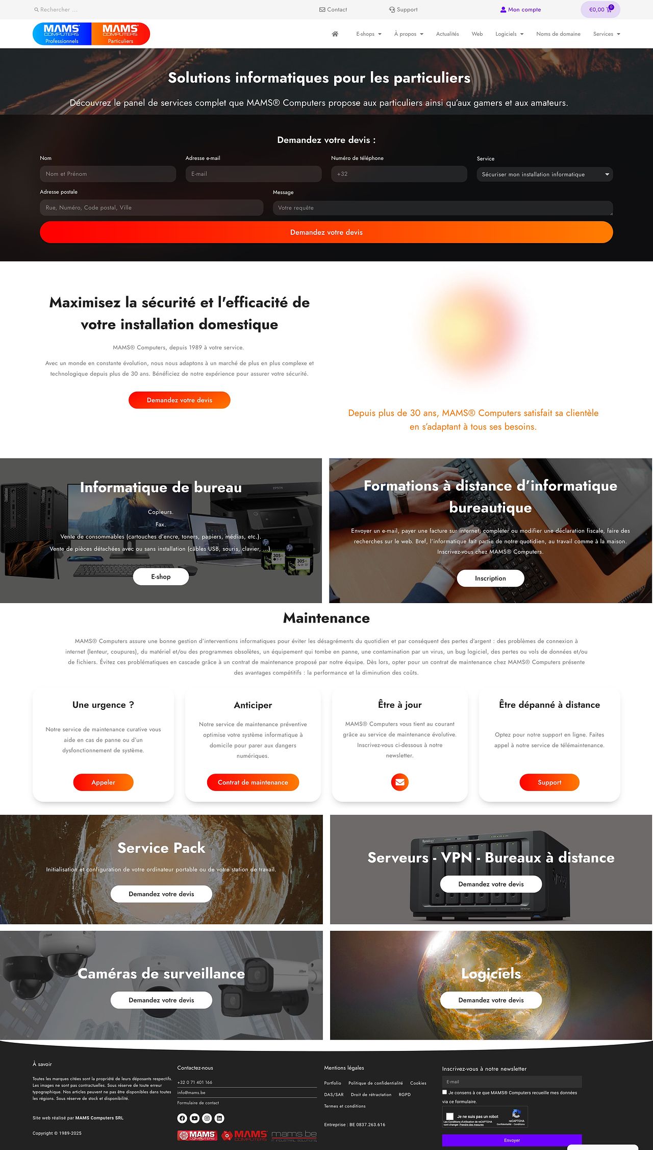 Page de contenu