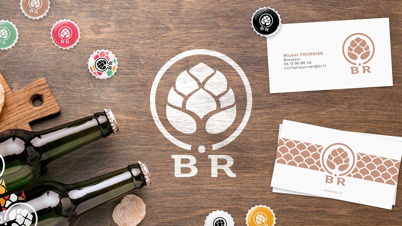 Logo B'R et cartes de visite