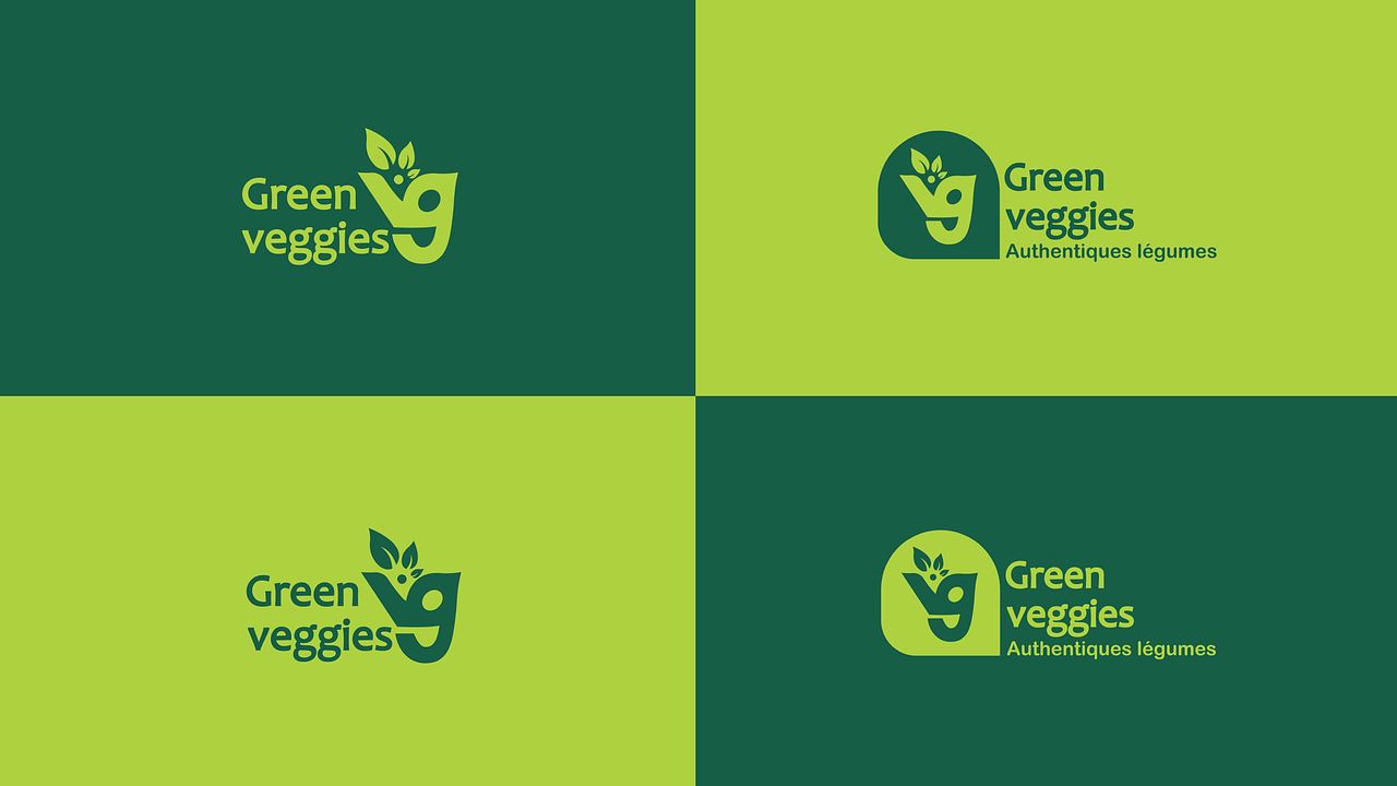 Green veggies logo and brand identity