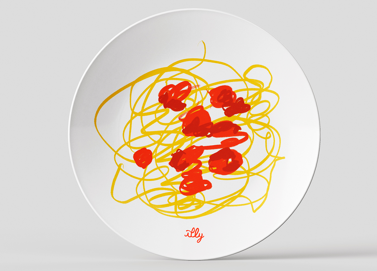 Illustration sur une assiette