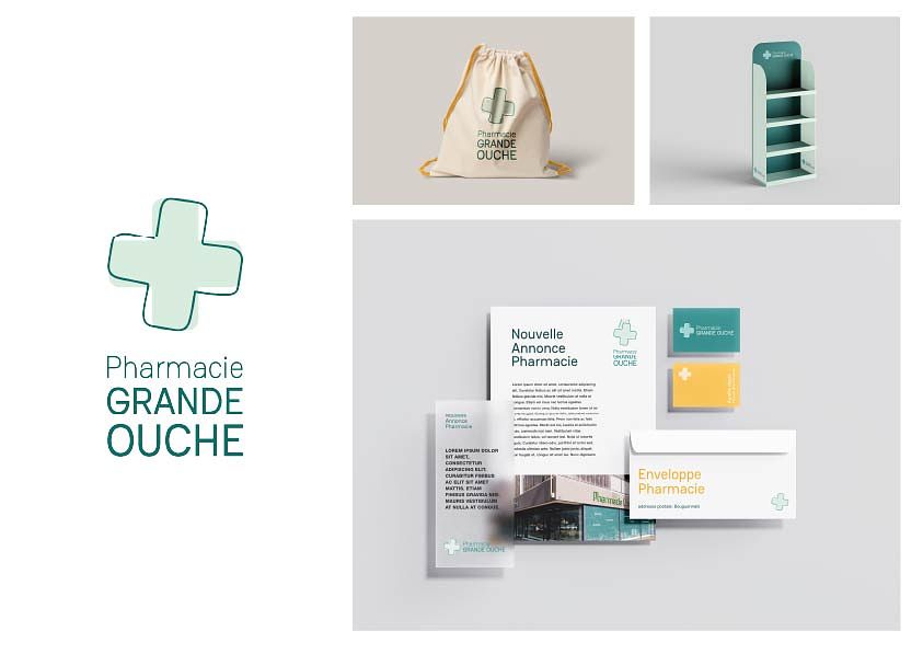 Logo et identité pour La Pharmacie Grande Ouche
