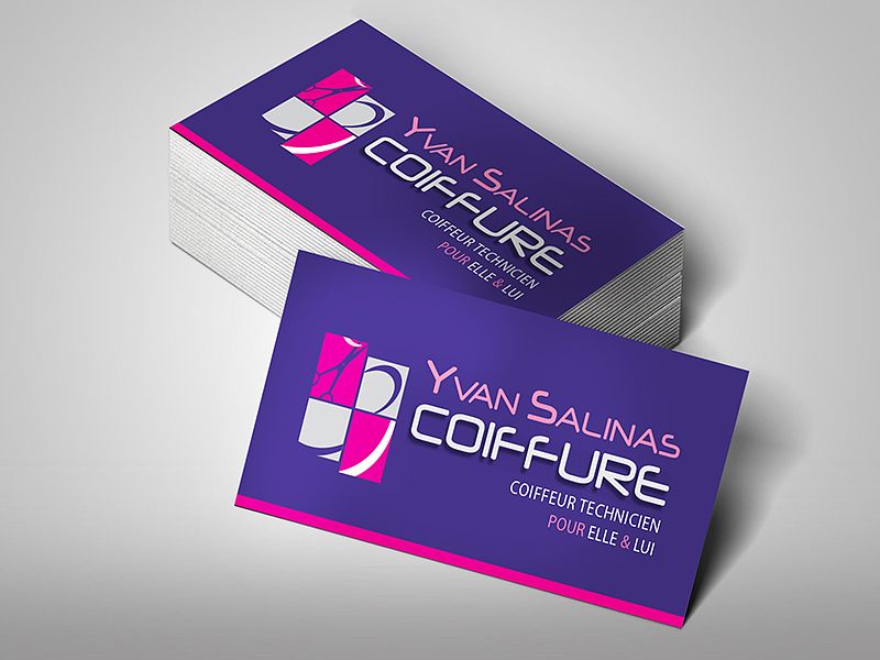 Logo et cartes de visite Yvan Salinas Coiffure