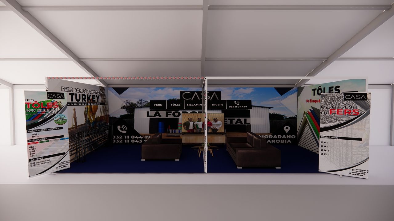 Simulation de stand en 3D Casa