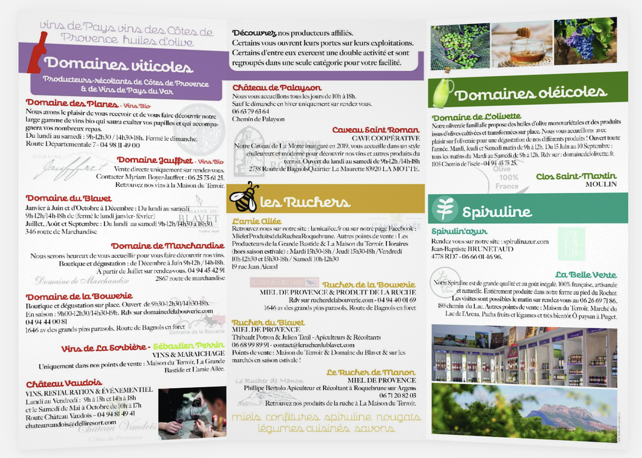 Brochure 3 volets recto/verso