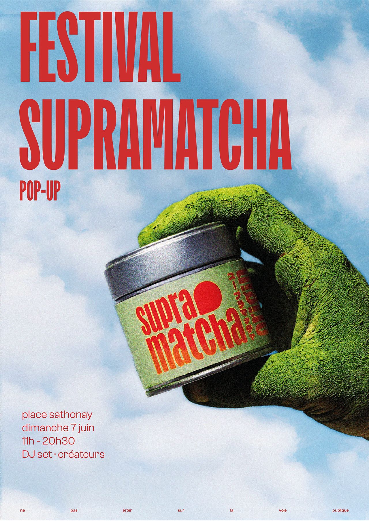 Affiche supramatcha pop up festival