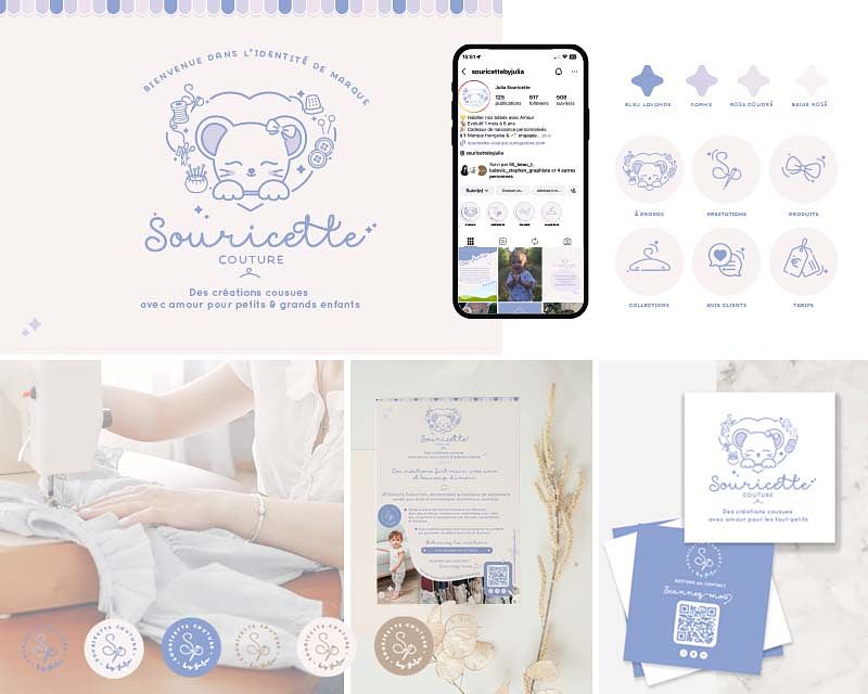 Souricette Couture — Identité visuelle complète et