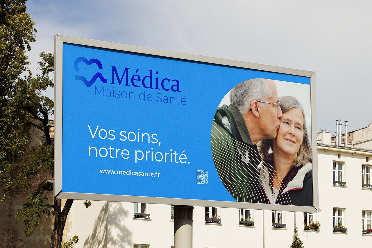 Branding Médical — Panneau Grand Format Médica