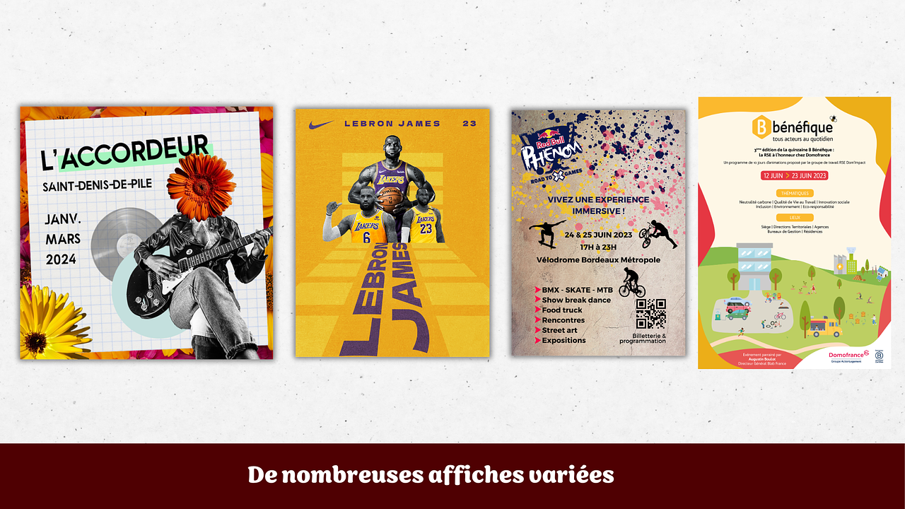 Des affiches variées