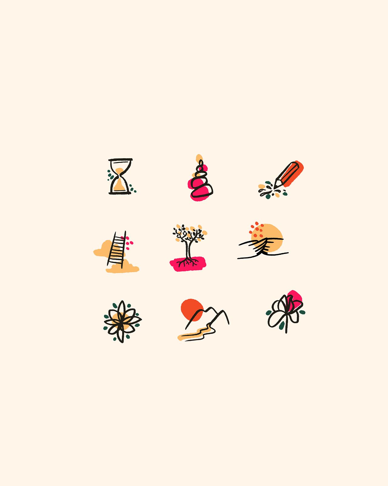 Icones pour une gestalt thérapeute