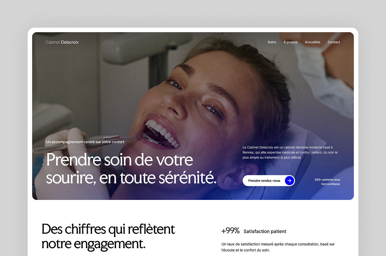Cabinet Delacroix — Site web cabinet dentaire