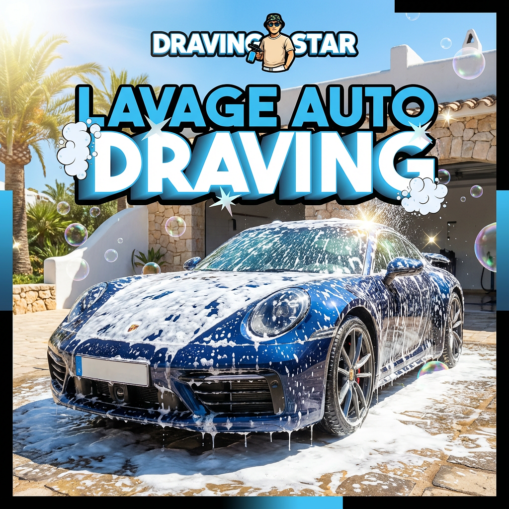 Logo  Identité Visuelle pour Service Lavage Auto