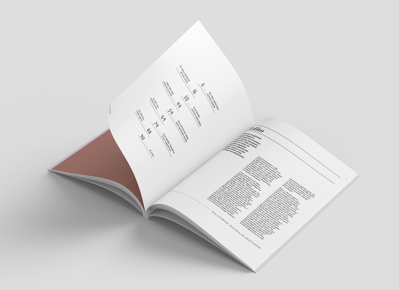 Mise en page d'un magazine artistique