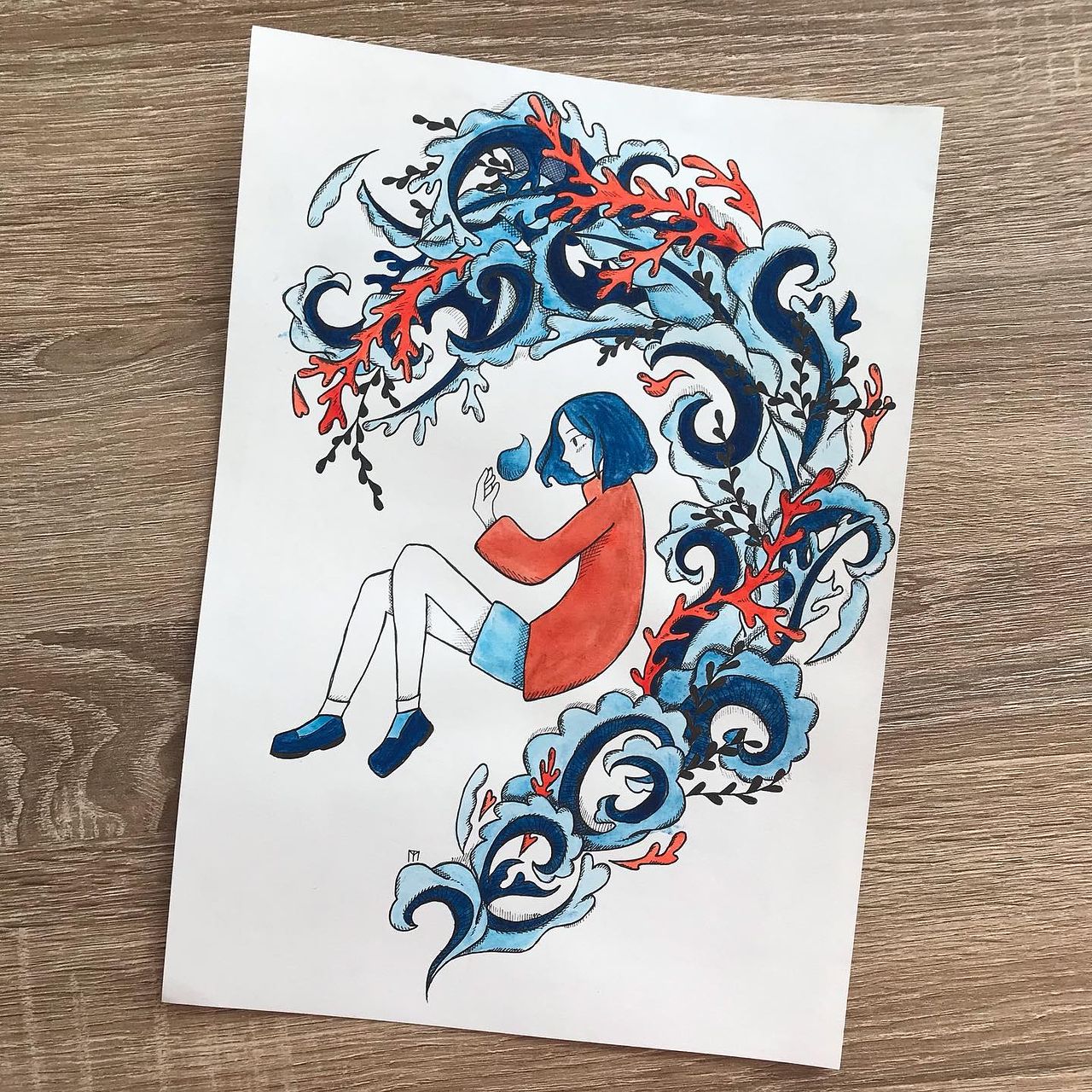 Illustration d'enfant rêveur