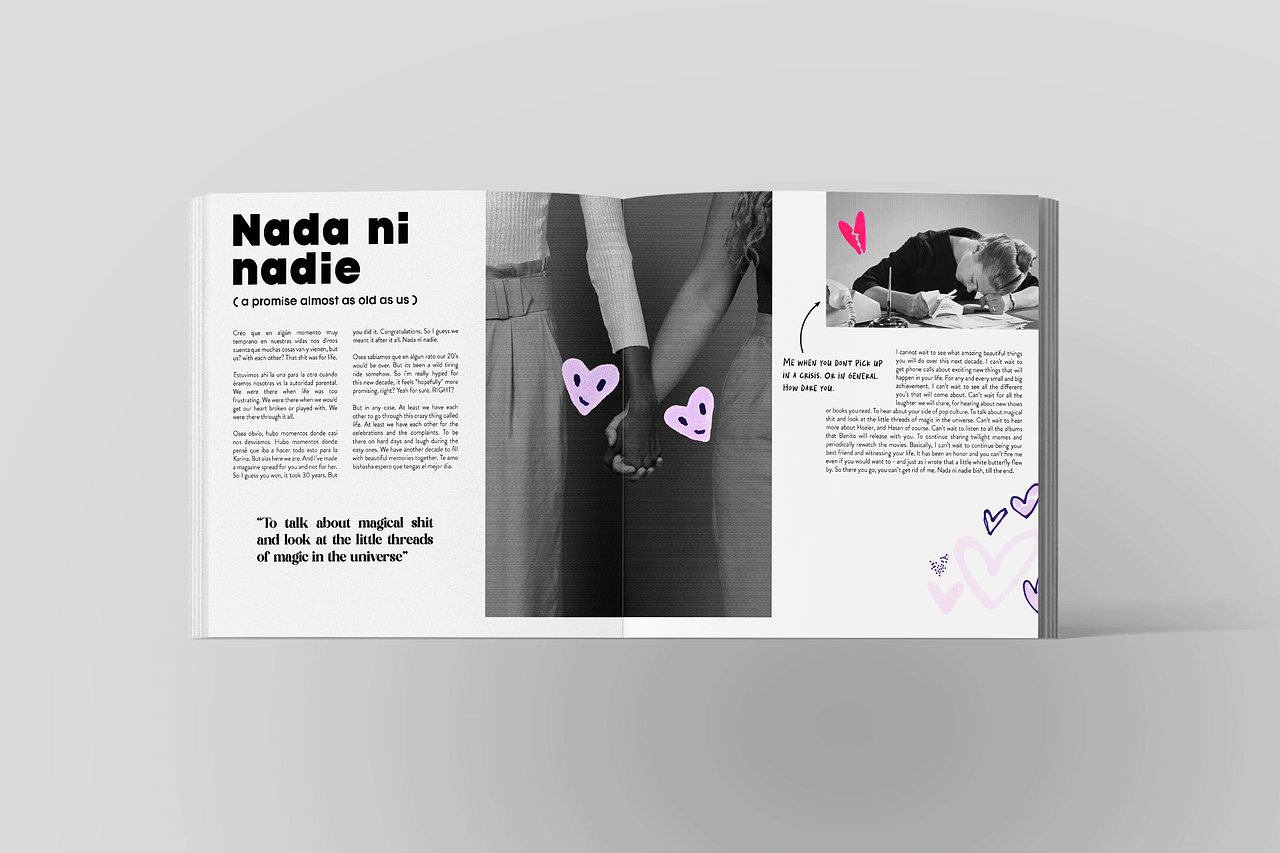 Personalized zine - mise en page