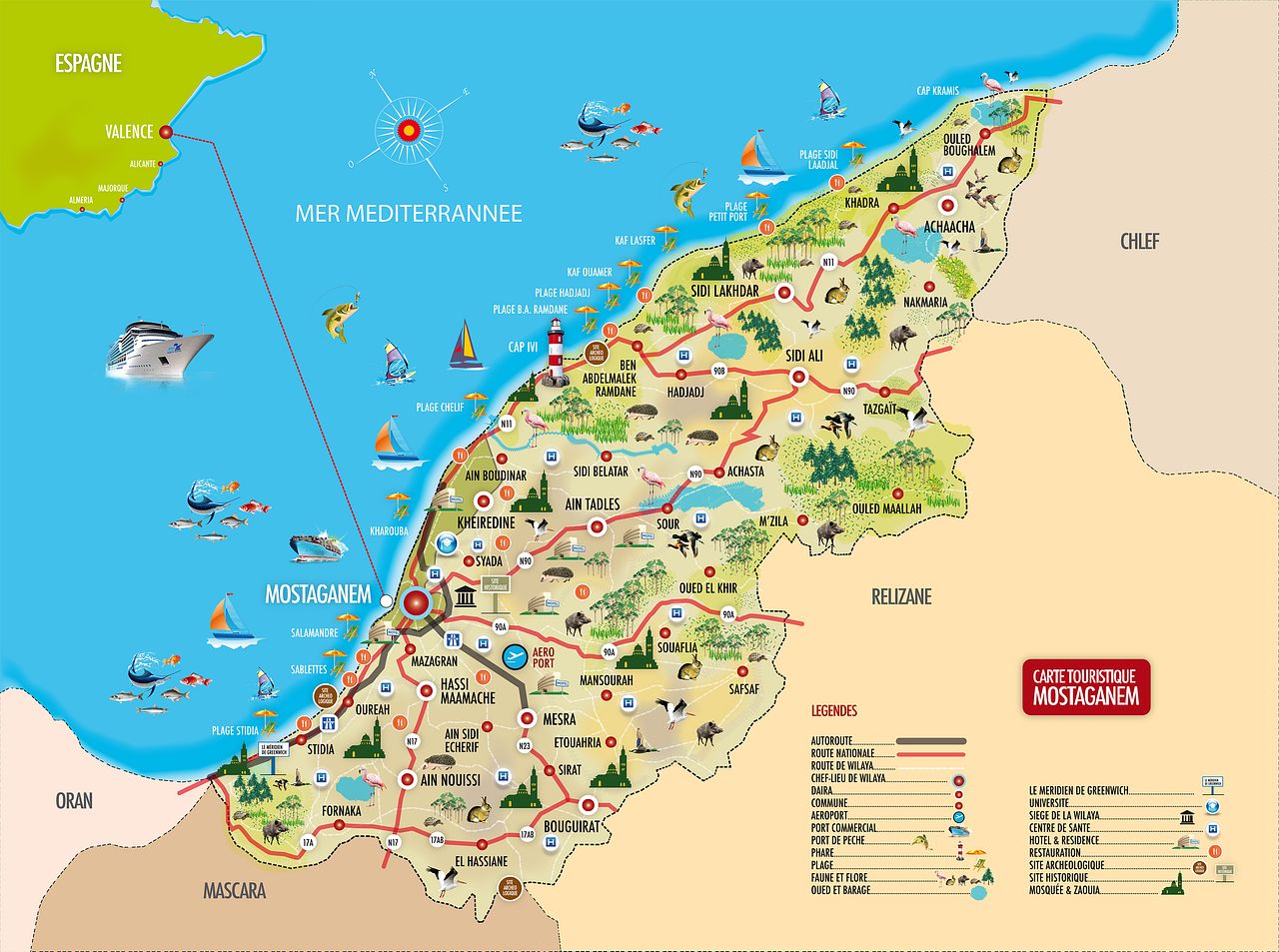Carte touristique