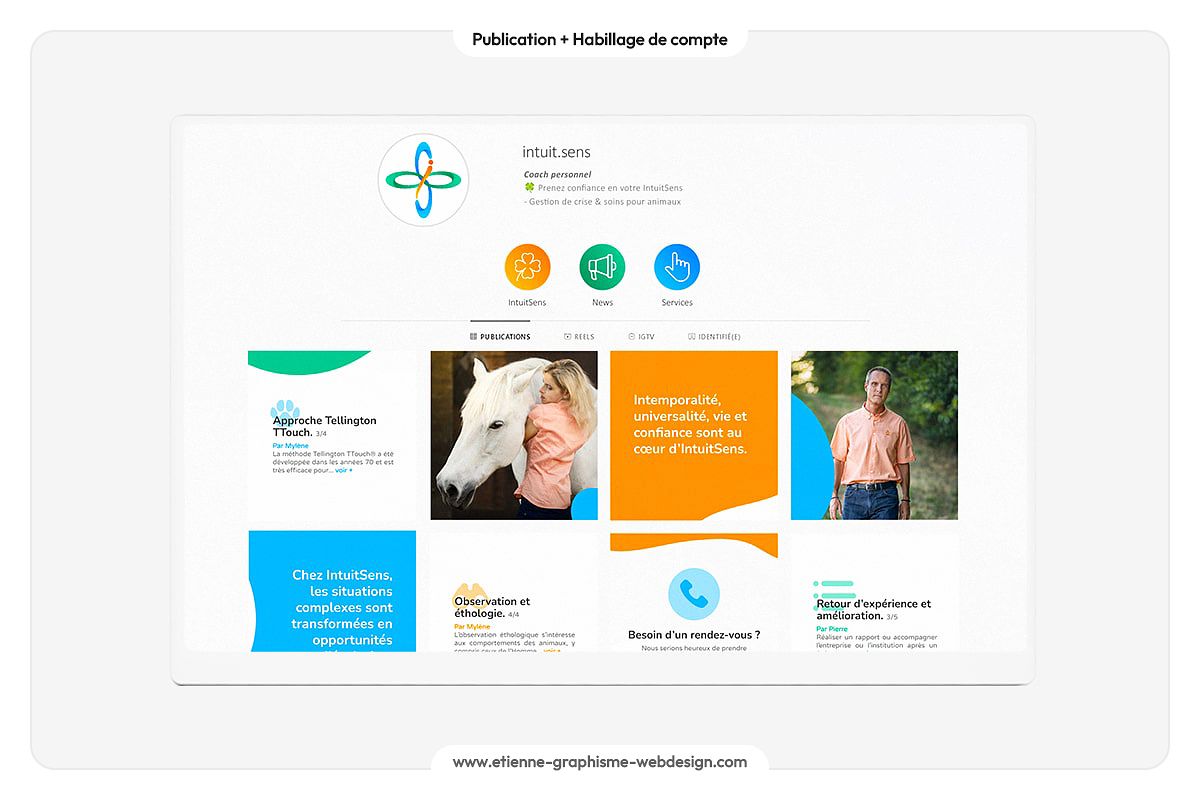 IntuitSens | Publication + Habillage de compte