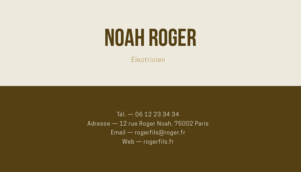 Suite carte de visite épuré