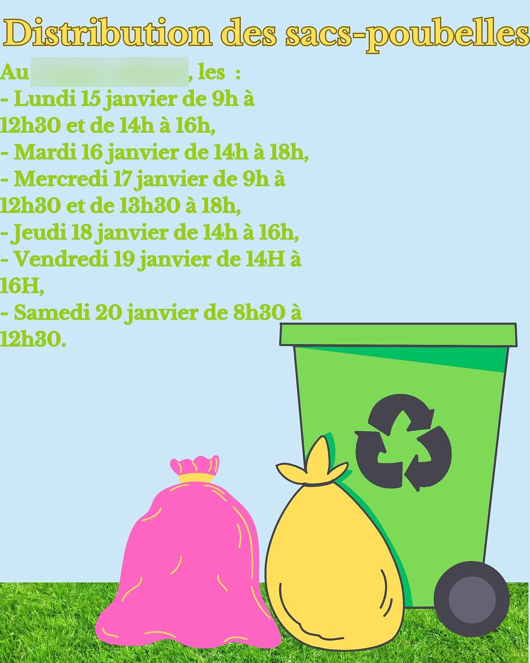Post RS - Distribution des sacs-poubelles