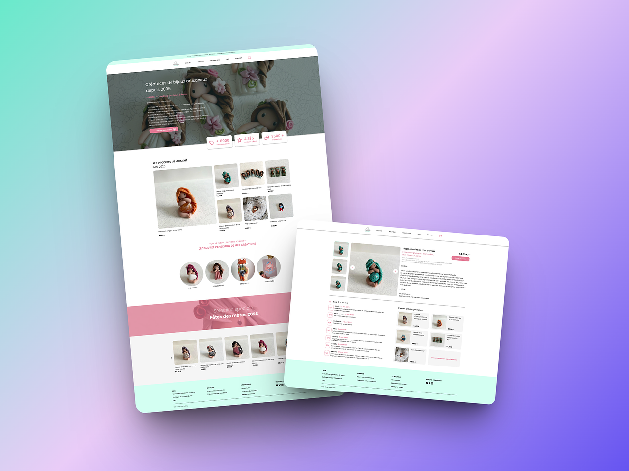 Site Web d'une créatrice de bijoux