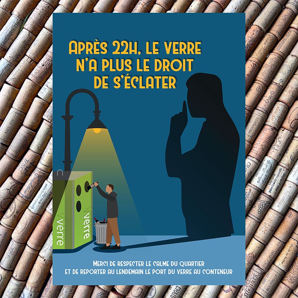 Affiche sensibilisation au bruit du verre