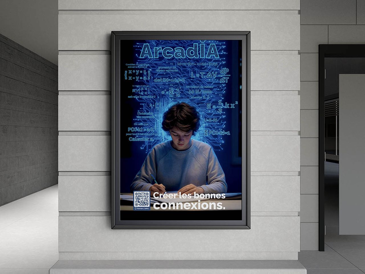 Affiche publicitaire application maths - 2025