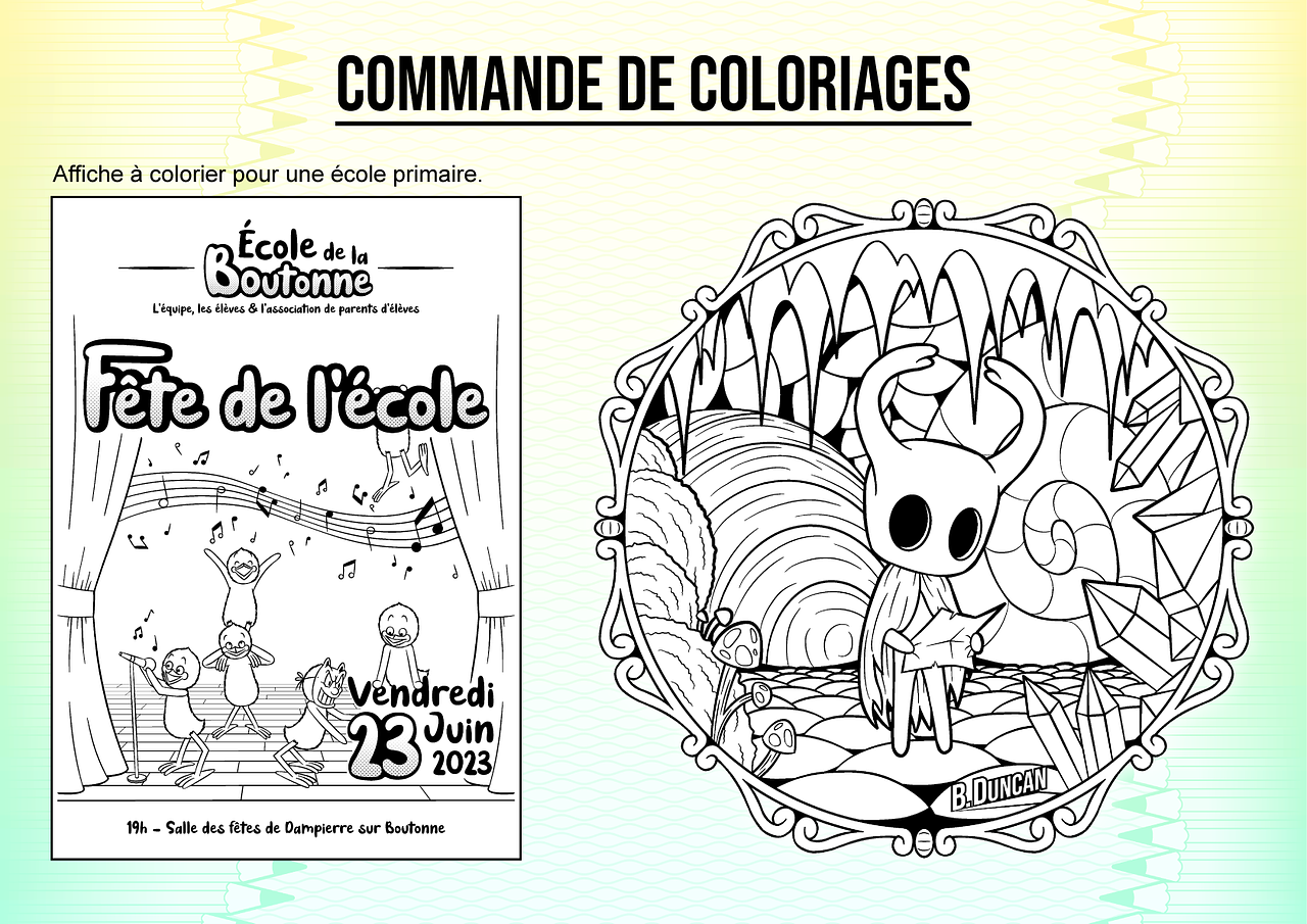 Commande de Coloriages