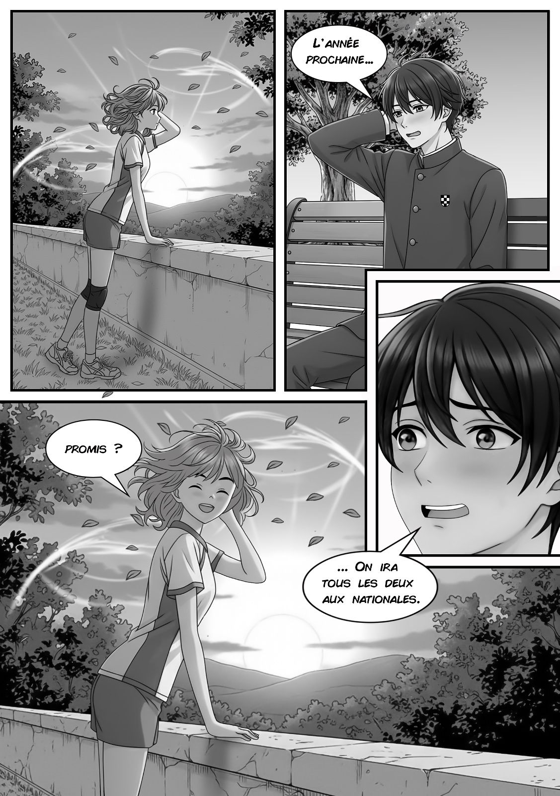 Planche manga romantique