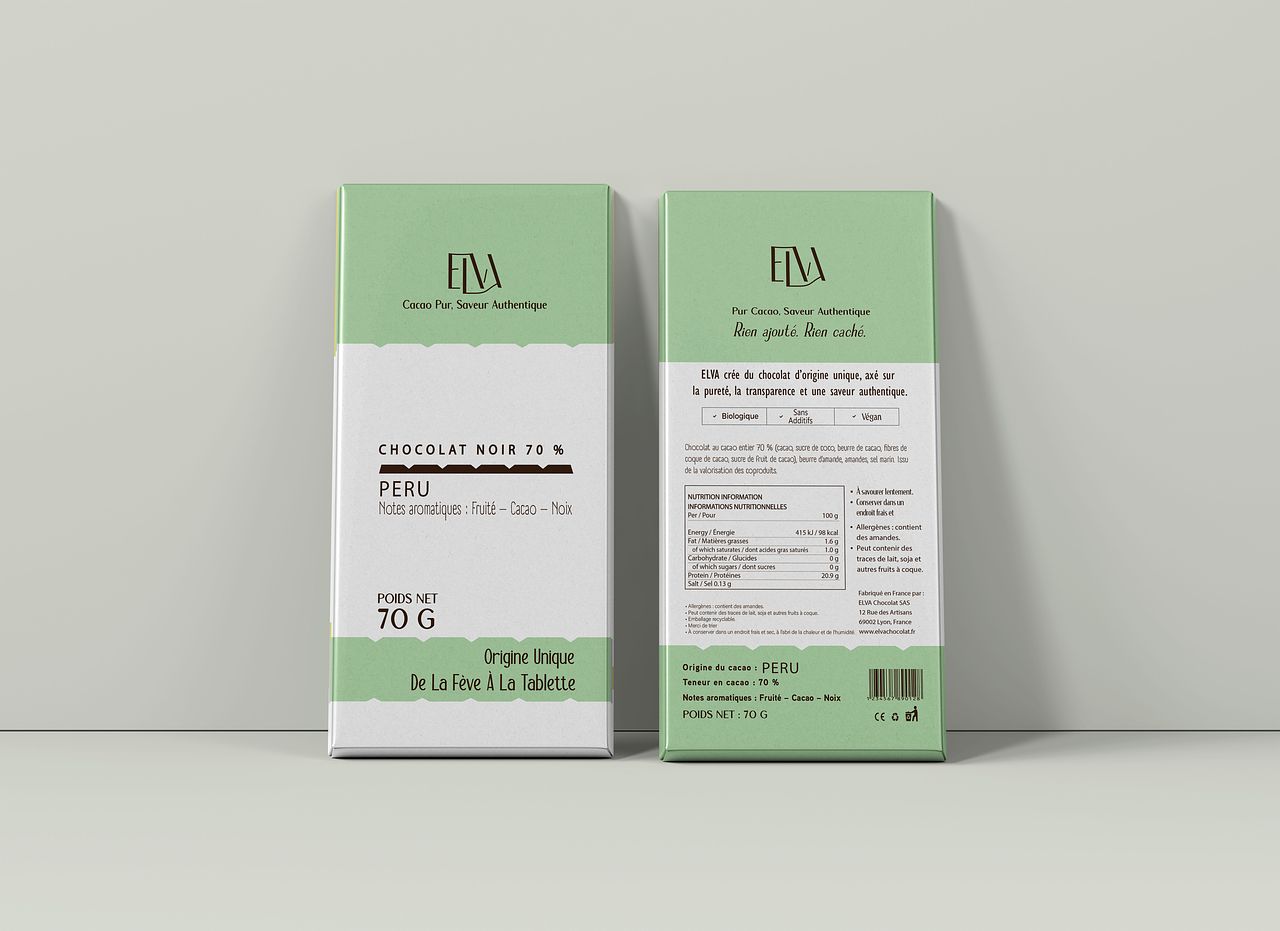 ELVA – Design d'emballage de chocolat premium