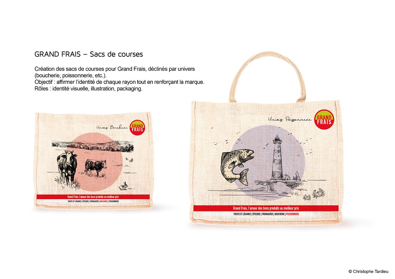 Grand Frais – Sacs de courses