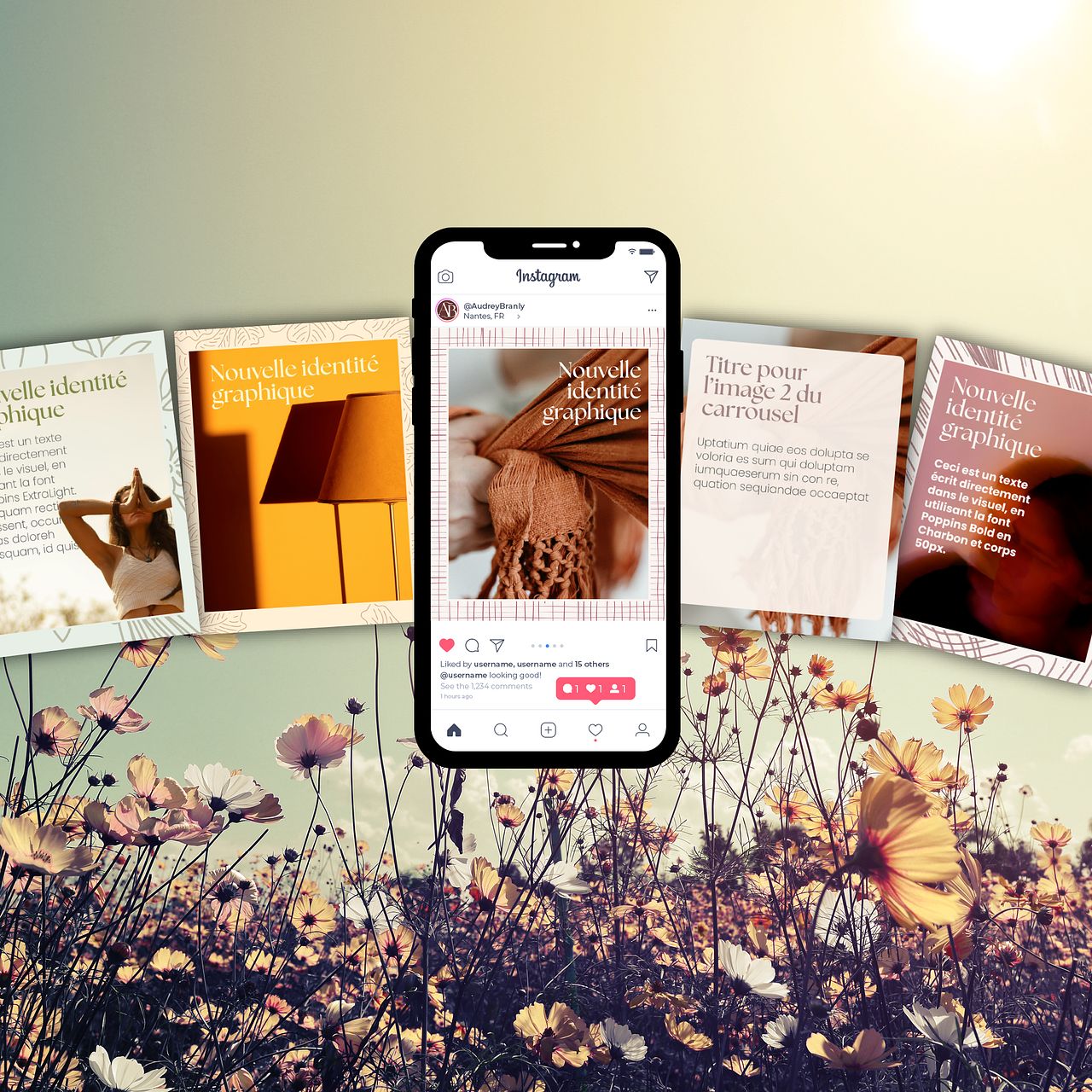 Templates réseaux sociaux - Audrey Branly