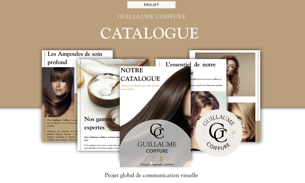 Guillaume coiffure - Catalogue commercial & logo
