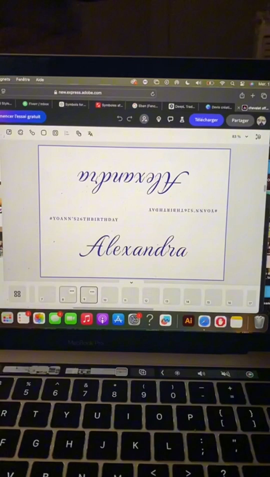 Chevalet de table & menu événementiel