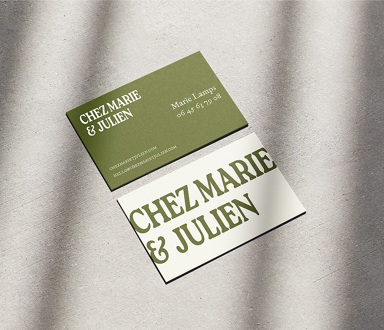 Carte de visite - Chez Marie & Julien