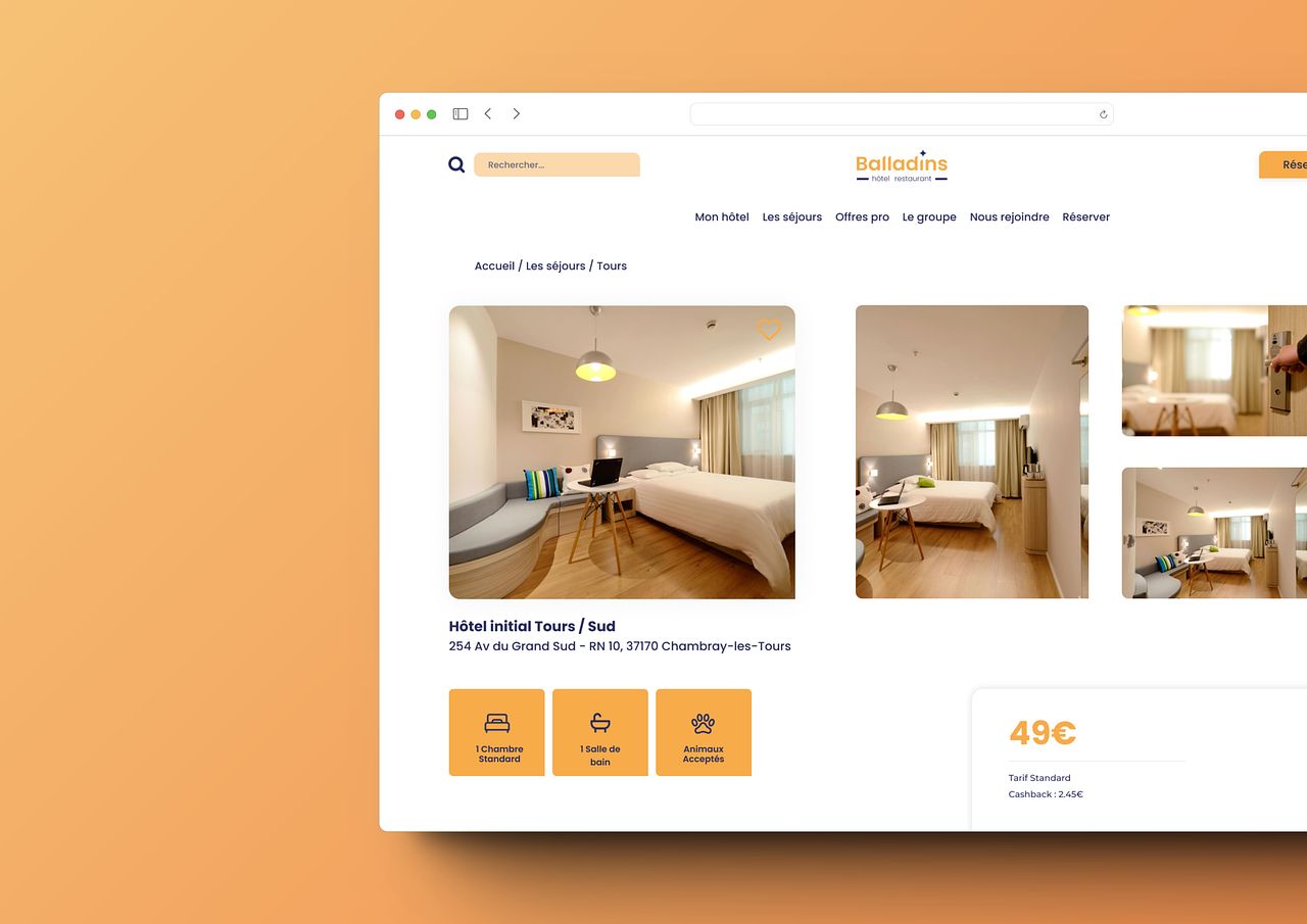 Refonte Balladins Hôtels