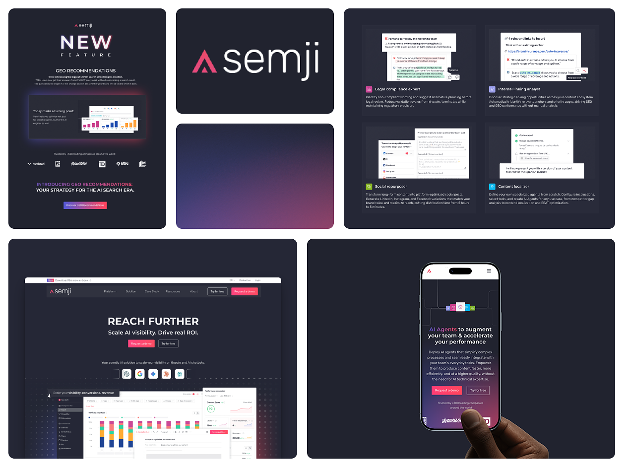 Semji - Brand Design, Direction Artistique & UX/UI