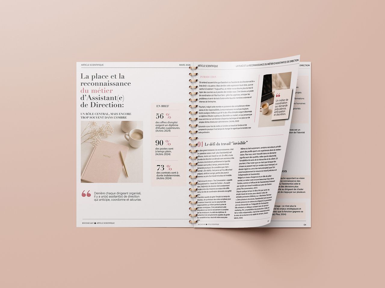 MISE EN PAGE D'UN ARTICLE DE PROJET D'ÉTUDE