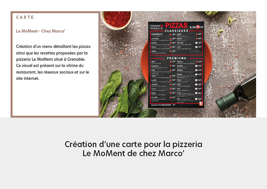 Menu affiche