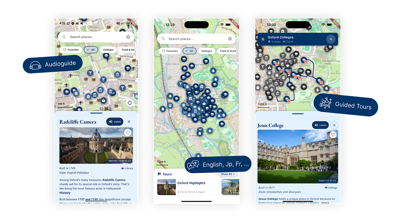 Oxford City Guide, application mobile de guide tou