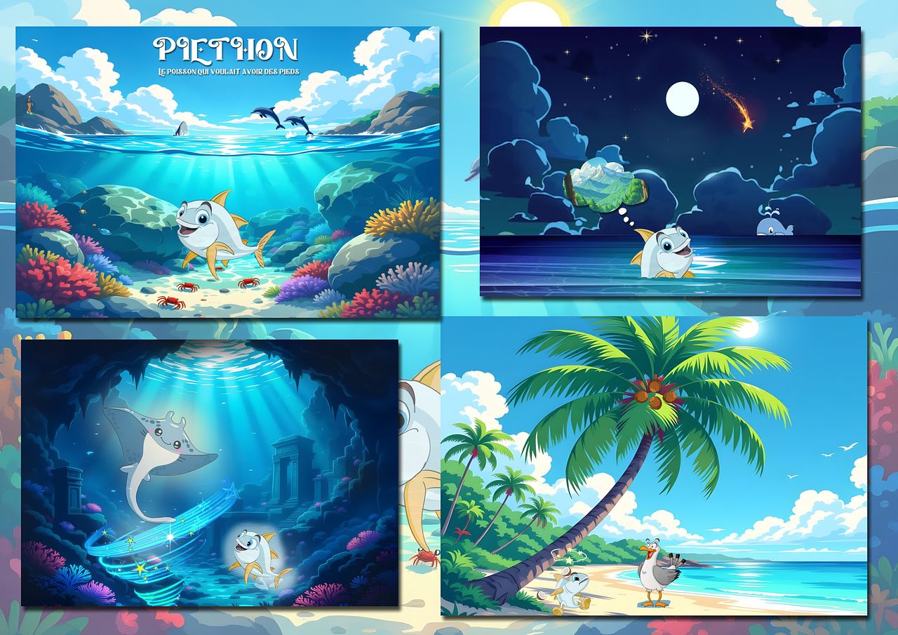 Illustration livre jeunesse Piethon