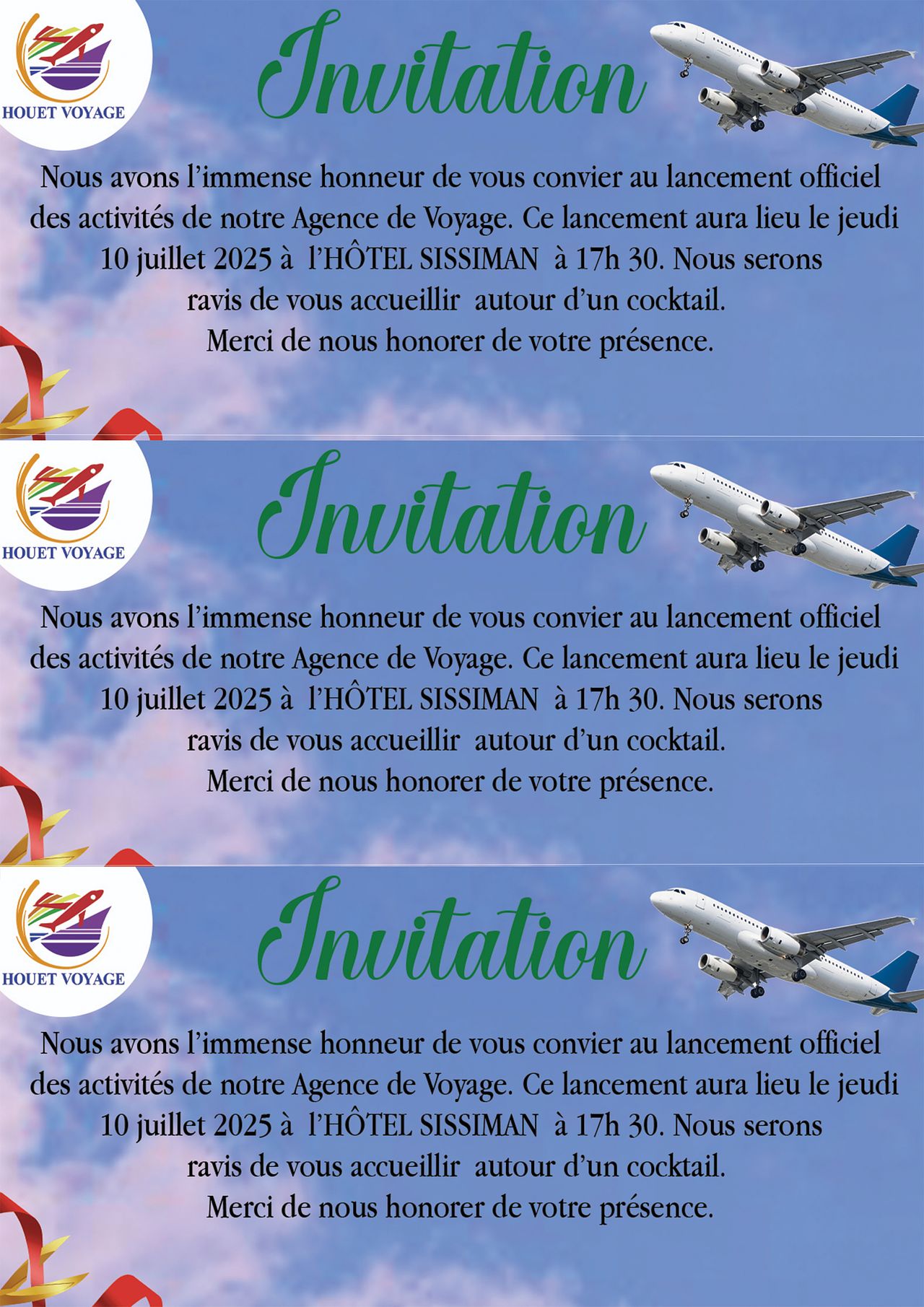 Carte d'invitation