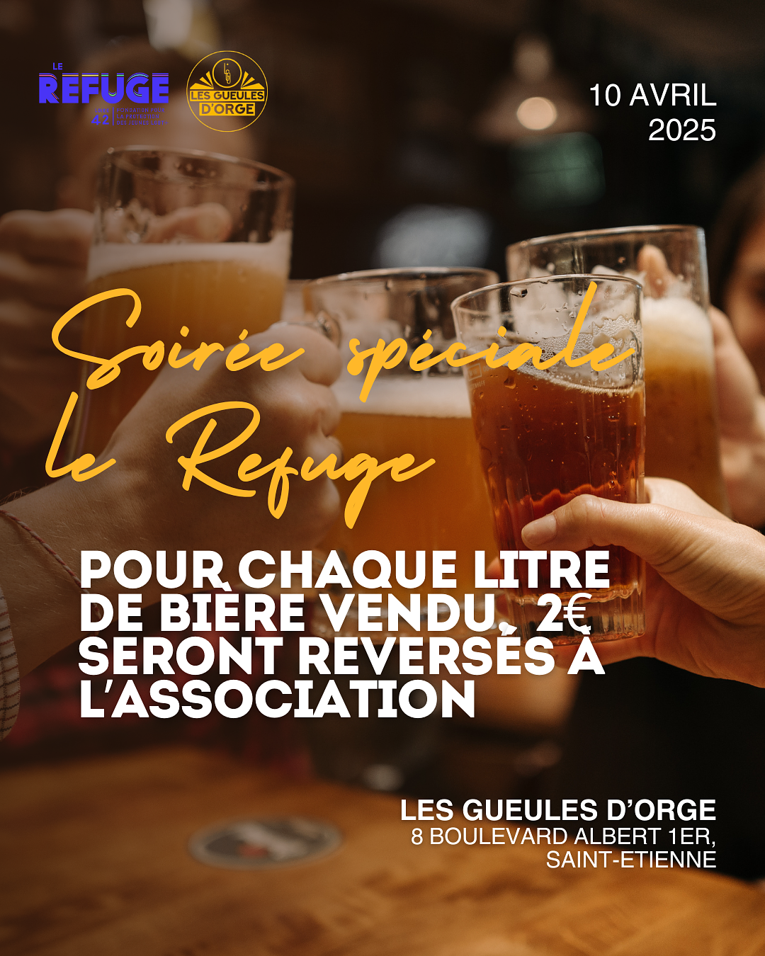 Affiche pour soirée caritative
