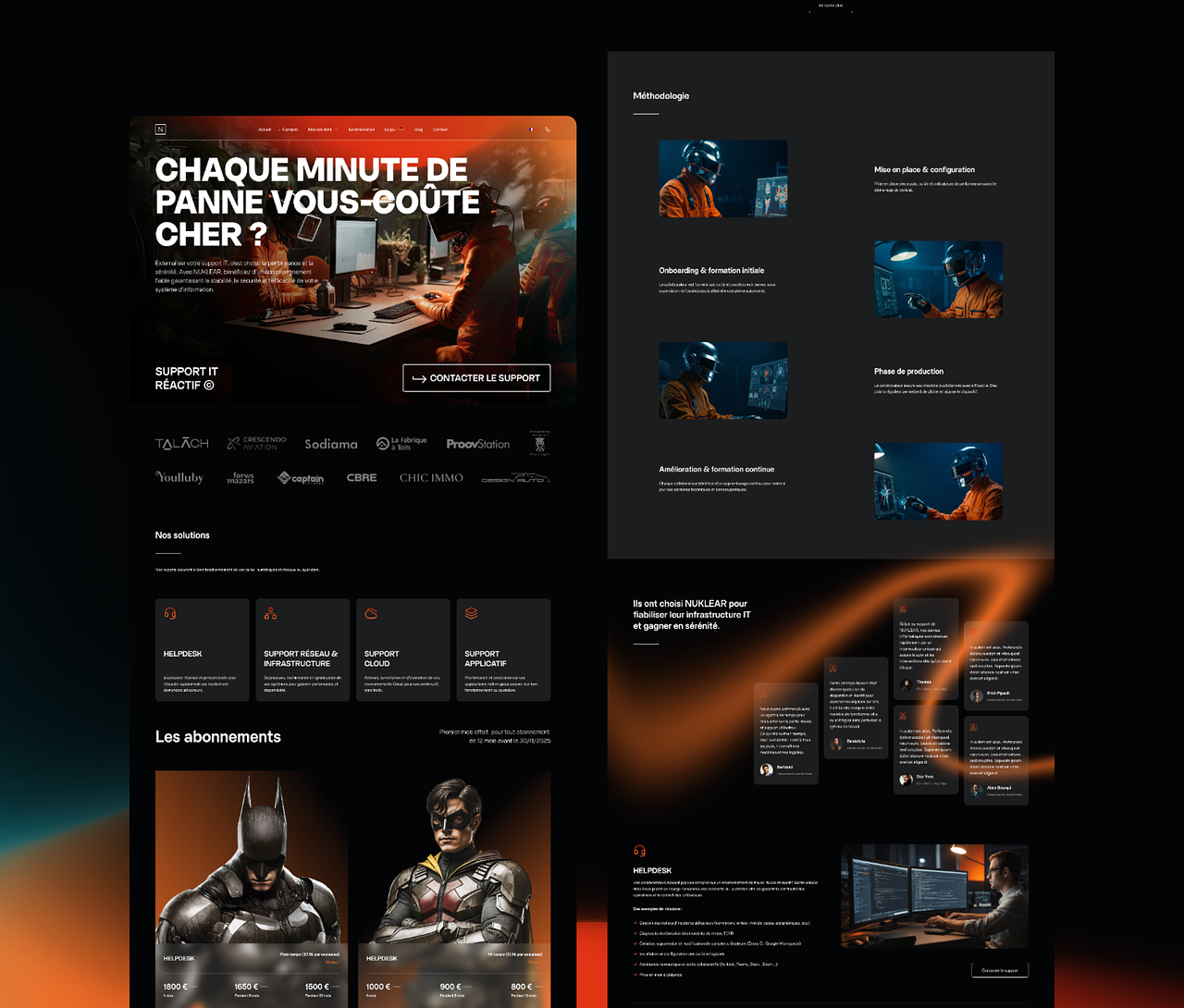 Maquette - NUKLEAR - Support IT page