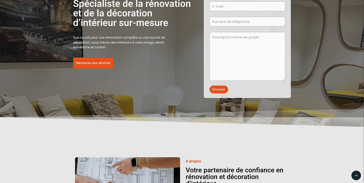 Site internet vitrine I OCBS Deco