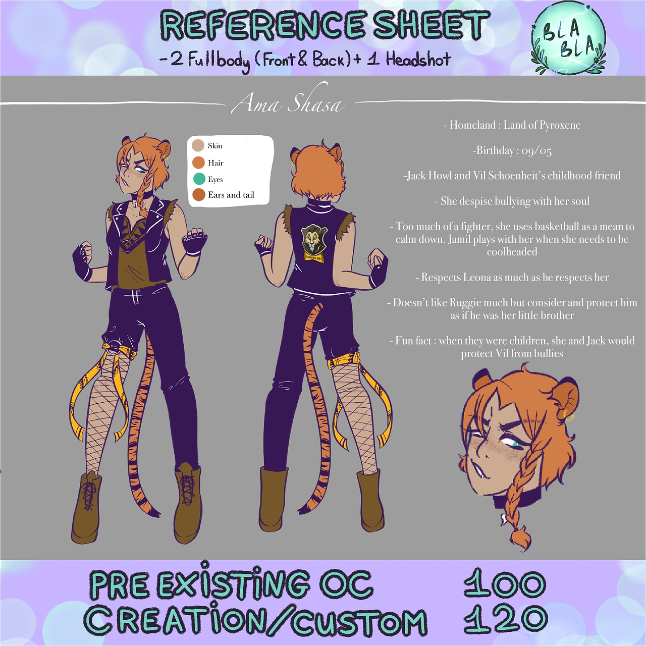 Fiche de prix Ref sheet