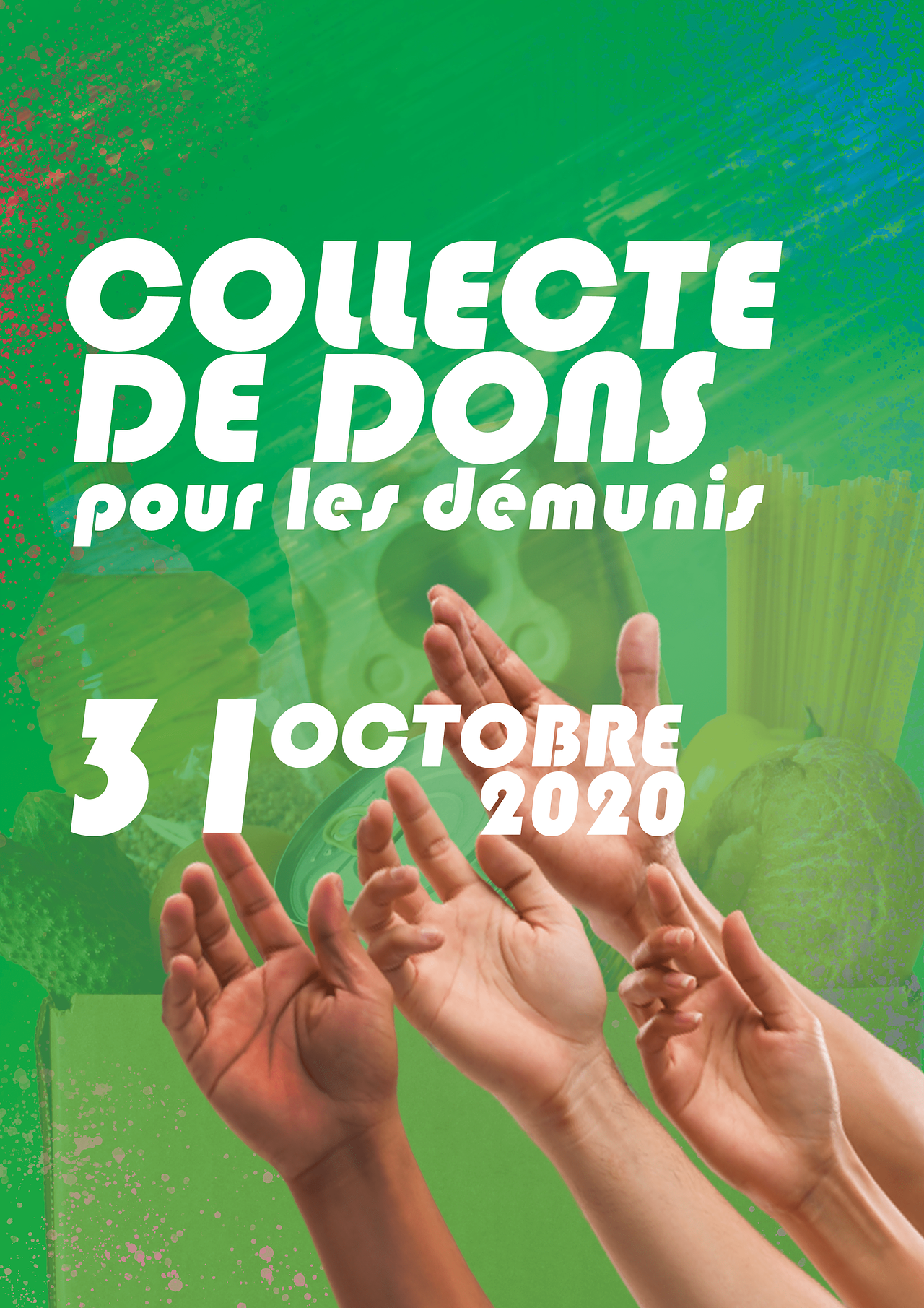 Affiche Collecte de don pour les démunis