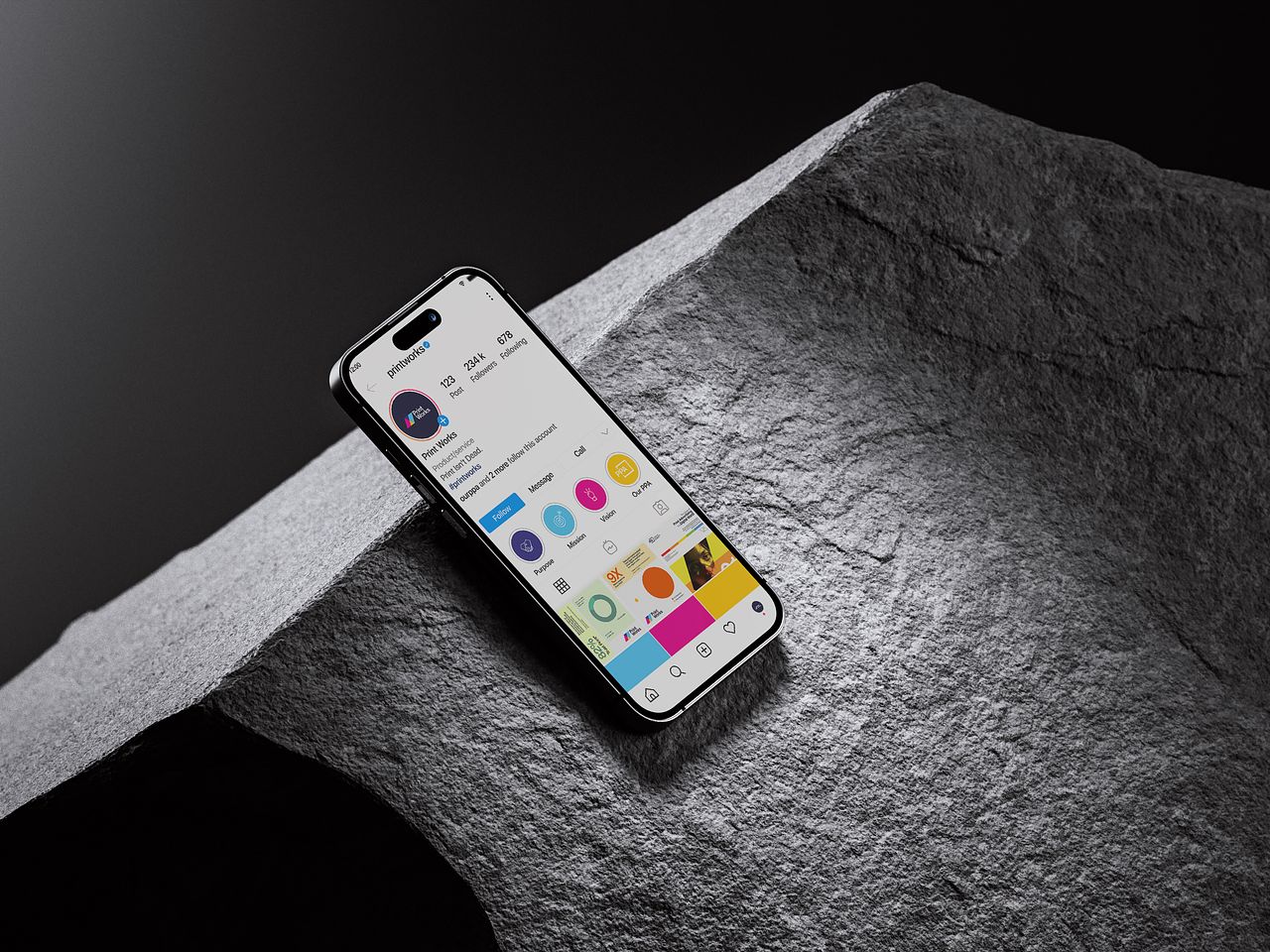 Mockup Instagram sur iPhone