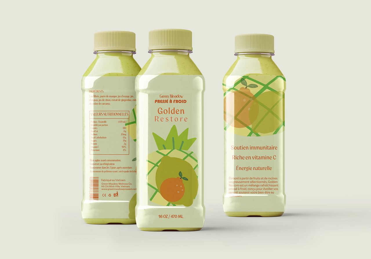 Golden Restore – Identité visuelle et packaging de