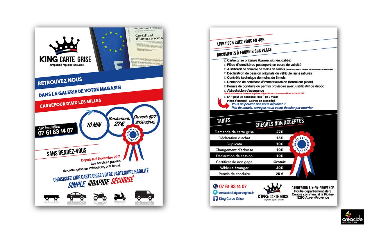 Flyer King carte grise